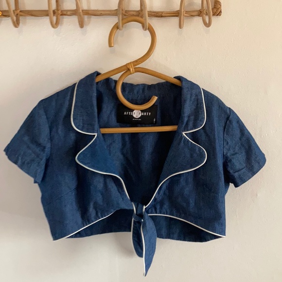 Nasty Gal Vintage Nashville Chambray top medium - Picture 5 of 9